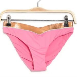 New V waist crossover Bikini Lab Pink sand band hipster 2XL
